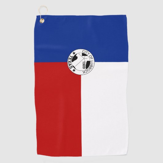 Serviette De Golf Drapeau urbain de Lubbock (Texas) (Devant)