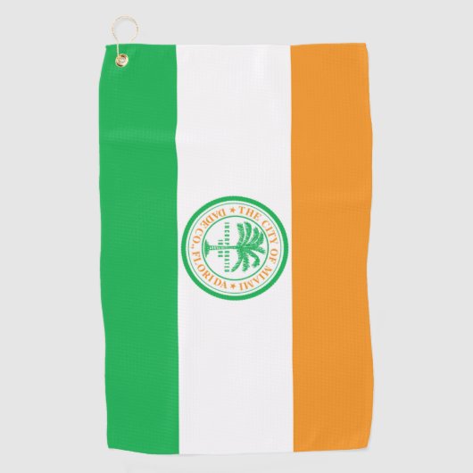 Serviette De Golf Drapeau urbain de Miami (Floride) (Devant)