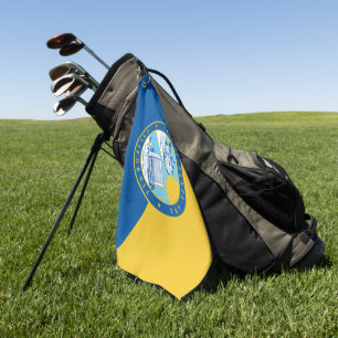 Serviette De Golf Drapeau urbain de père Noël Ana (Californie)