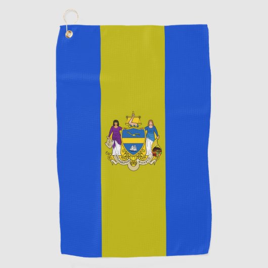 Serviette De Golf Drapeau urbain de Philadelphie (Pennsylvanie) (Devant)