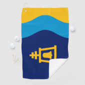 Serviette De Golf Drapeau urbain de Riverside (Californie) (En situation)