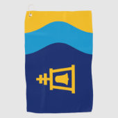 Serviette De Golf Drapeau urbain de Riverside (Californie) (Devant)