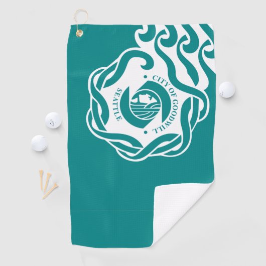 Serviette De Golf Drapeau urbain de Seattle (Washington) (En situation)