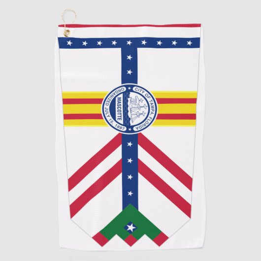 Serviette De Golf Drapeau urbain de Tampa (Floride) (Devant)