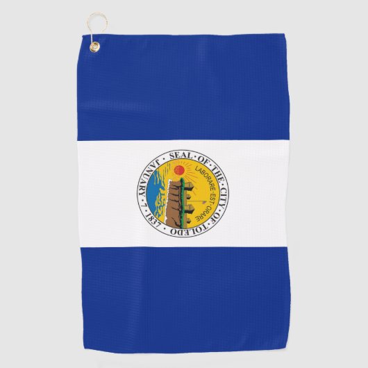 Serviette De Golf Drapeau urbain de Tolède (Ohio) (Devant)