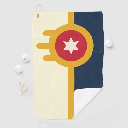 Serviette De Golf Drapeau urbain de Tulsa (Oklahoma) (En situation)