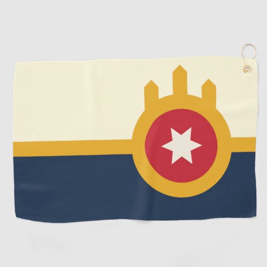 Serviette De Golf Drapeau urbain de Tulsa (Oklahoma) (Horizontal)