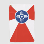 Serviette De Golf Drapeau urbain de Wichita (Kansas) (Devant)