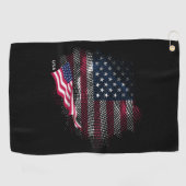 Serviette De Golf Drapeau USA (Horizontal)