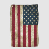 Serviette De Golf Drapeau USA Grunge (Devant)