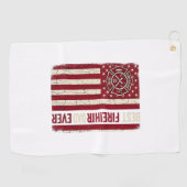 Serviette De Golf Drapeau vertical vintage papa pompier (Horizontal)
