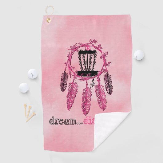 Serviette de golf Dreamcatcher Disk Golf (En situation)