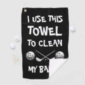 Serviette De Golf Drôle à dire Noir (En situation)