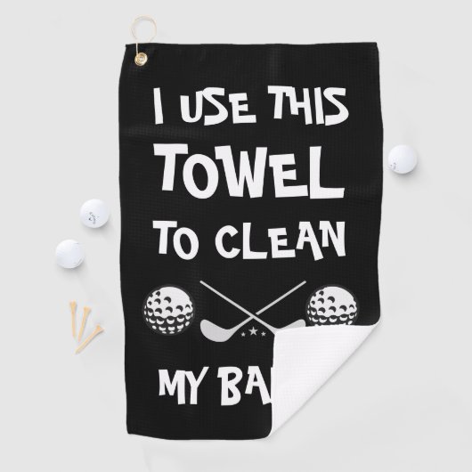 Serviette De Golf Drôle à dire Noir (En situation)