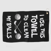 Serviette De Golf Drôle à dire Noir (Horizontal)