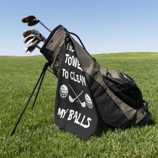 Serviette De Golf Drôle à dire Noir (Vert)