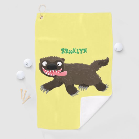 Serviette De Golf Drôle animal avide de carcajou (En situation)