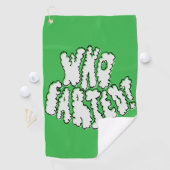 Serviette de golf drôle avec lettrage vert gonflé  (En situation)