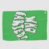 Serviette de golf drôle avec lettrage vert gonflé  (Horizontal)