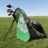 Serviette de golf drôle avec lettrage vert gonflé  (Vert)