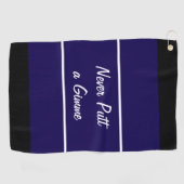 Serviette De Golf Drôle bleu marine n'a jamais mis un cadeau de gimm (Horizontal)