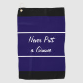Serviette De Golf Drôle bleu marine n'a jamais mis un cadeau de gimm (Devant)