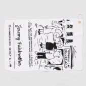 Serviette De Golf Drôle Cartoon Marriage Counseling, pas Annuler (Horizontal)