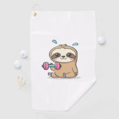 Serviette De Golf Drôle Chibi Sloth Workout Cute Kawaii Gym Cartoon (En situation)