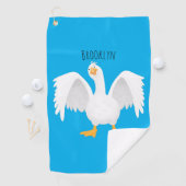 Serviette De Golf Drôle curieuse dessin animé d'oie domestique (En situation)