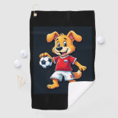 Serviette De Golf Drôle Dabbing Chien Russie Soccer Jersey Russe Foo (En situation)