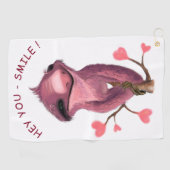 Serviette de golf drôle de paresseux (Horizontal)