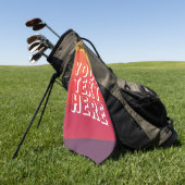 Serviette De Golf Drôle de Week-end Mêlée Rétro Coucher de soleil Aj (Vert)