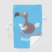 Serviette De Golf Drôle dessin animé d'oiseau de dodo (En situation)