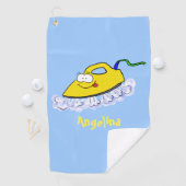 Serviette De Golf Drôle dessin animé linge de fer (En situation)