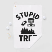 Serviette De Golf Drôle Disque Golf Devis Stupid Tree (En situation)