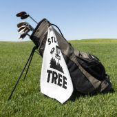 Serviette De Golf Drôle Disque Golf Devis Stupid Tree (Vert)