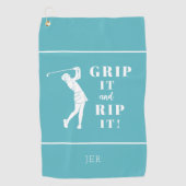 Serviette De Golf Drôle Humoristique Golf Grip Rip Dames Personnalis (Devant)