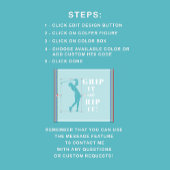 Serviette De Golf Drôle Humoristique Golf Grip Rip Femmes Turquoise 