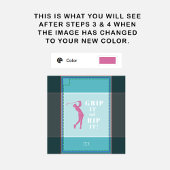 Serviette De Golf Drôle Humoristique Golf Grip Rip Femmes Turquoise 