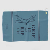 Serviette De Golf Drôle Humoristique Golf Grip Rip Mens Custom Pro G (Horizontal)
