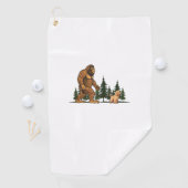 Serviette De Golf Drôle Labradoodle Bigfoot Chien Marche Chien Maman (En situation)