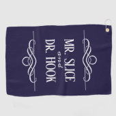 Serviette De Golf Drôle M. Slice et Dr Hook (Horizontal)