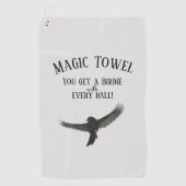 Serviette De Golf Drôle Magic Golf serviette Birdie avec chaque ball (Devant)