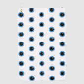 Serviette De Golf Drôle Maigre Yeux Bleus (Devant)