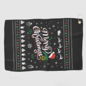 Serviette De Golf Drôle Mauvais Joyeux Noël (Horizontal)