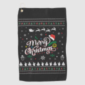 Serviette De Golf Drôle Mauvais Joyeux Noël (Devant)
