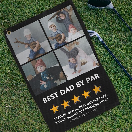 Serviette De Golf Drôle Meilleur Papa Par Photo
