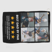 Serviette De Golf Drôle Meilleur Papa Par Photo (Horizontal)