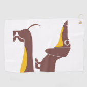 Serviette De Golf Drôle mignon dachshund pour parent chien long (Horizontal)