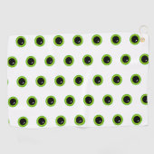 Serviette De Golf Drôle Mignonne Yeux verts (Horizontal)